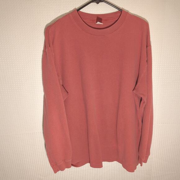 GAP Factory Store L Red 100% Cotton Crewneck Sweatshirt Singapore Vintage - Picture 1 of 5